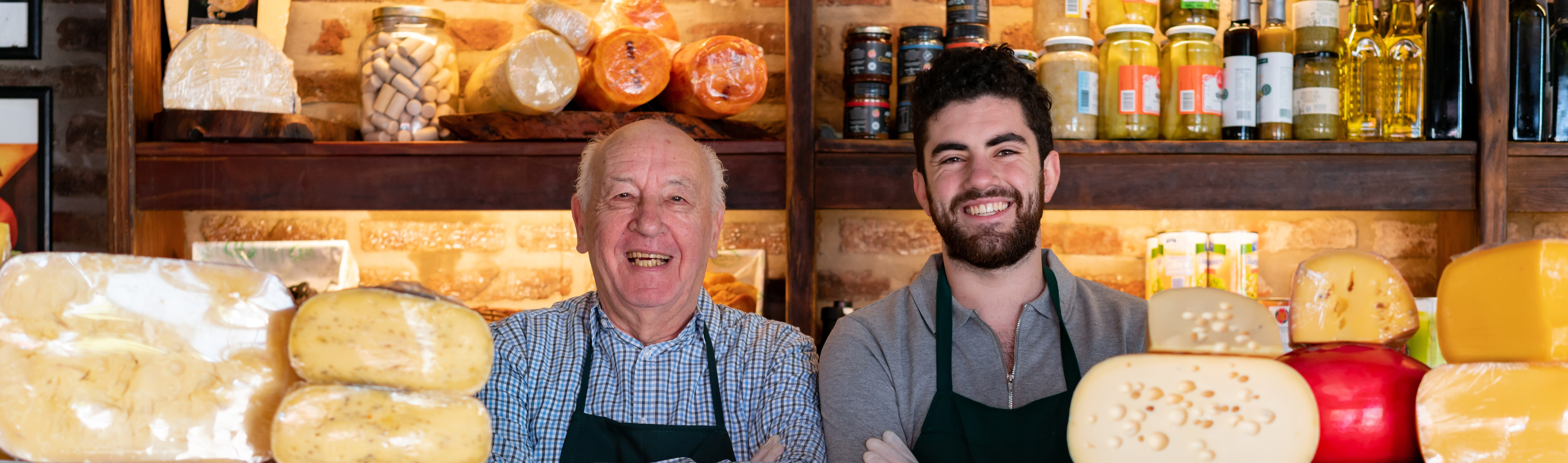 two men in a deli