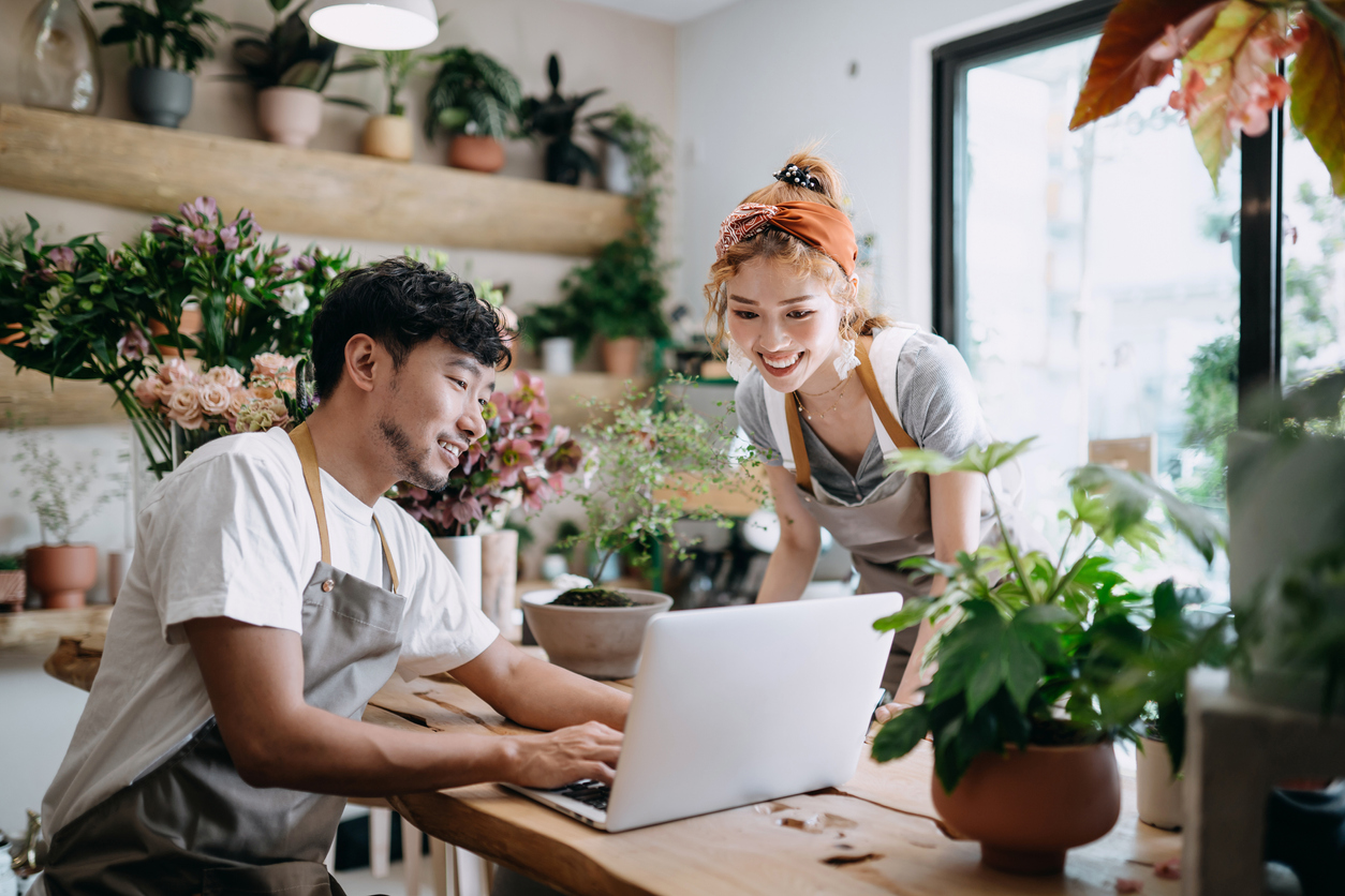 florists on computer