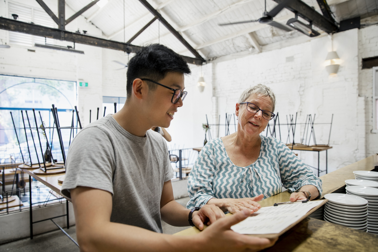 Man and woman in small business