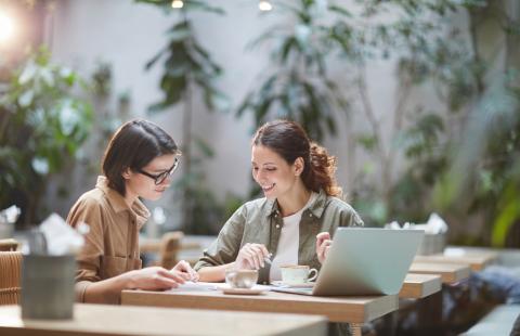 women using computer