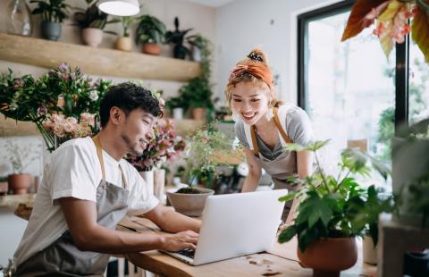 florists on computer