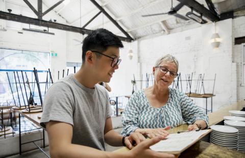 Man and woman in small business